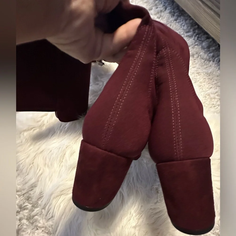 Stuart Weitzman Gillian 60 Over The Knee Boots NWT Burgundy Suede 8
